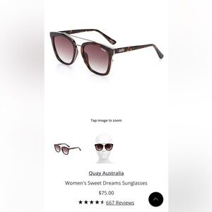 NWT Quay Sweet Dreams Sunglasses - Tortoise/Brown Fade